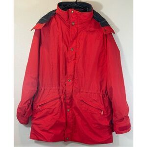 Vintage Woolrich Wool Blend Gore-Tex Red Winter Parka Coat Jacket Men's Large